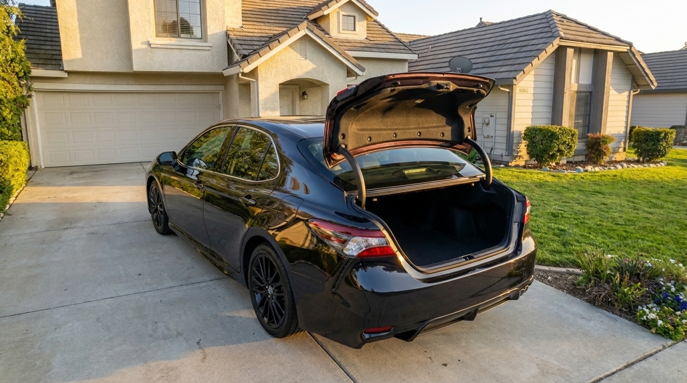 Rear render with trunk open